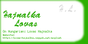 hajnalka lovas business card